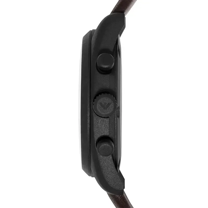 Emporio Armani Sportivo Beige Dial Leather Men's Watch- AR6078